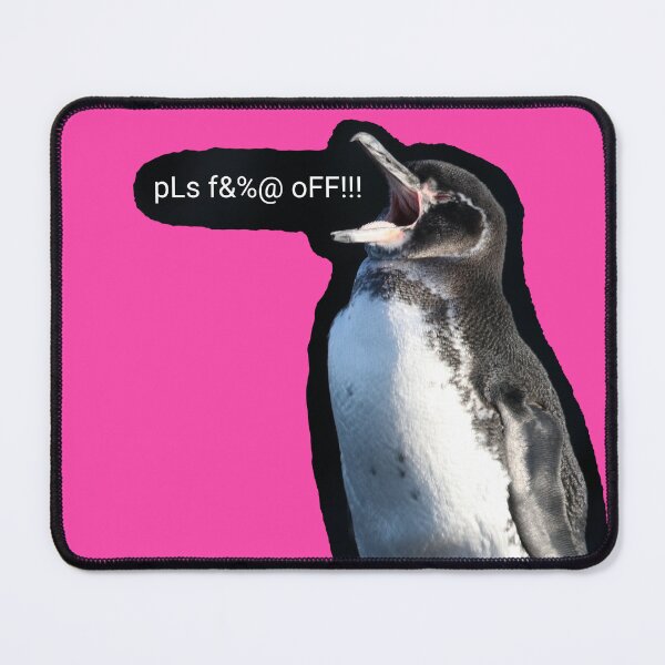 Item preview, Galapagos Penguin pls f&%@ off (Fushia #FC46AA) designed and sold by SBPenguins.