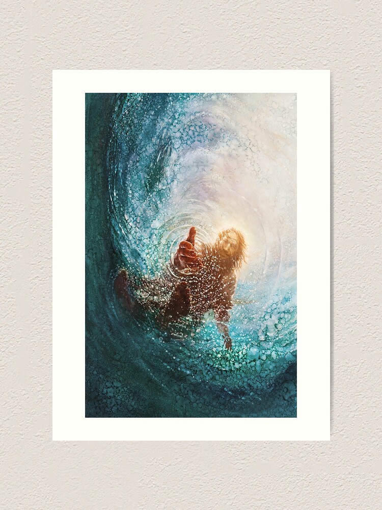 "The Hand of God Painting Jesus Give Me Your Hand, Unique Jesus Art