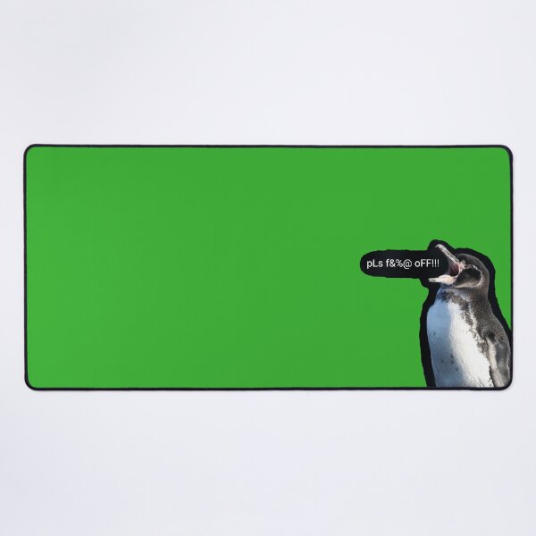 Item preview, Galapagos Penguin pls f&%@ off (Bright Green #35B02C) designed and sold by SBPenguins.