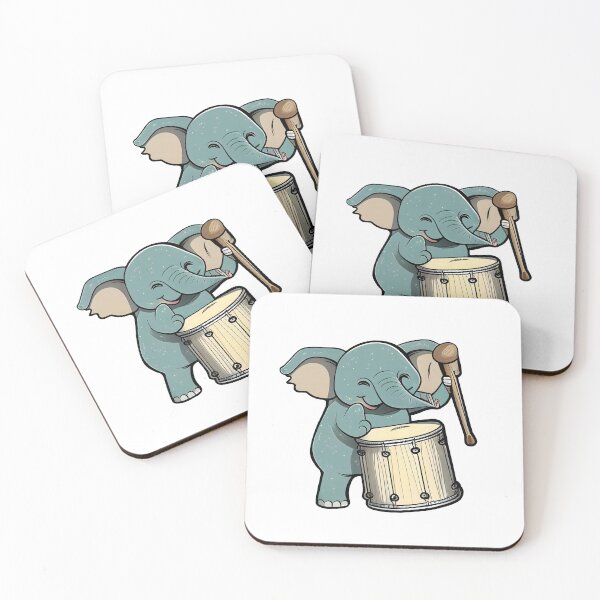 Item preview, Cute elephant with a drum designed and sold by Adorable  Artifacts.