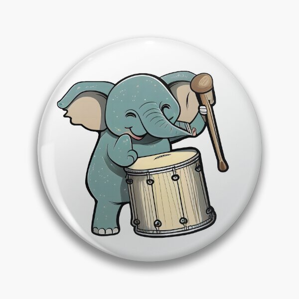 Item preview, Cute elephant with a drum designed and sold by Adorable  Artifacts.