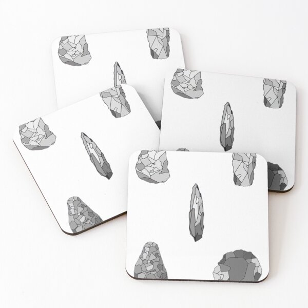 Item preview, Collection of archaeological stone tools in gray tones  designed and sold by emileymelincf.