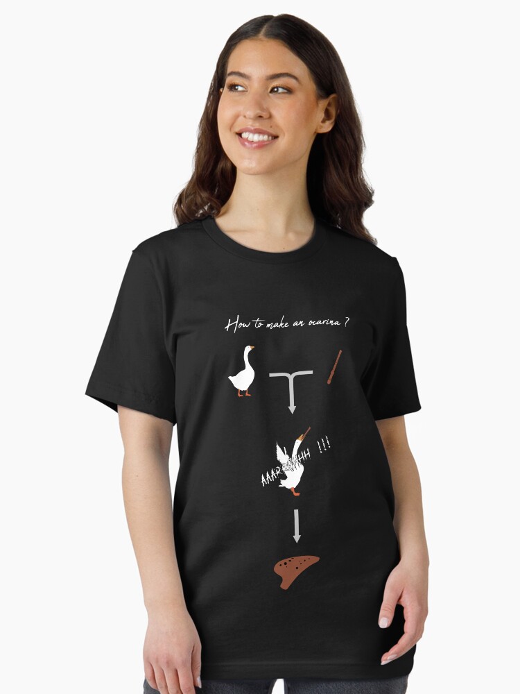 Aperçu 1 sur 7. T-shirt essentiel avec l'œuvre Comment fabriquer un ocarina ? créée et vendue par M1D33L.