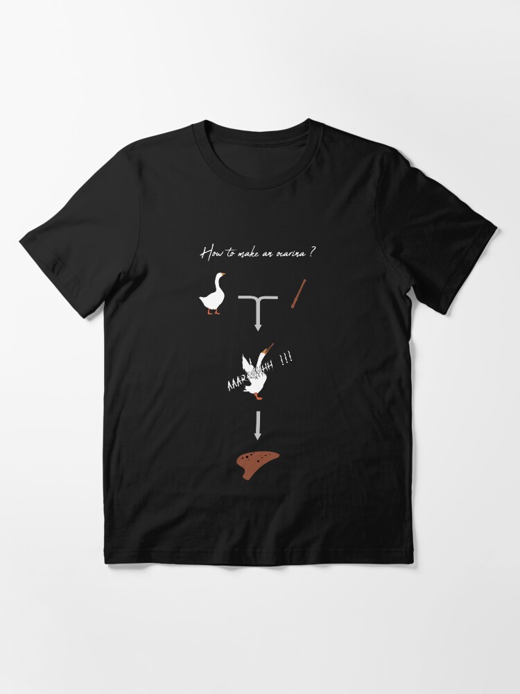 Aperçu 3 sur 7. T-shirt essentiel avec l'œuvre Comment fabriquer un ocarina ? créée et vendue par M1D33L.