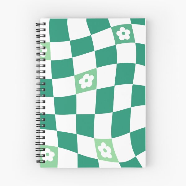 Item preview, Green Flowers Checkered Pattern designed and sold by Patternawy.
