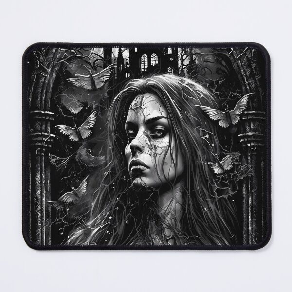 Item preview, Gothic Art - Darkly Enchanting Gothic Beauty Painting - Gothic Horror Artwork designed and sold by ZickDezine.