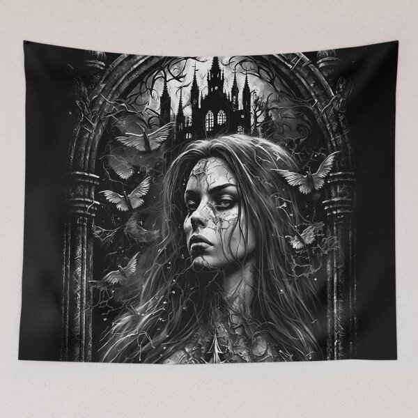 Item preview, Gothic Art - Darkly Enchanting Gothic Beauty Painting - Gothic Horror Artwork  designed and sold by ZickDezine.