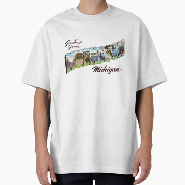 Vista previa del artículo con la obra «Saludos desde Muskegon, Michigan», diseñado y vendido por reapolo.