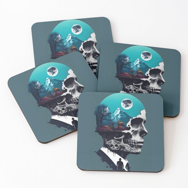 Item preview, Surrealistic Dream Skull Art  designed and sold by ZickDezine.