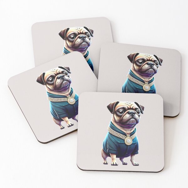 Item preview, Chic Pug with Diamond Necklace - Elegant Boss Wife Dog T-Shirt Design designed and sold by Pawsitive Palette.