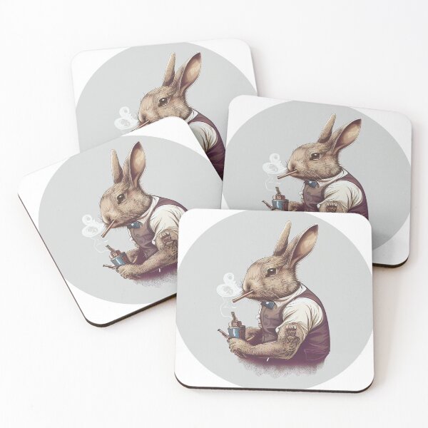 Item preview, Tattooed Rabbit Enjoys a Break designed and sold by TheLazyCryptid.