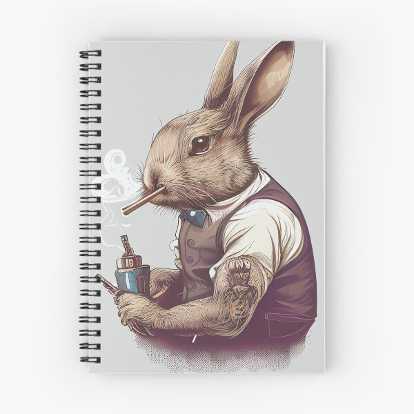 Item preview, Tattooed Rabbit Enjoys a Break designed and sold by TheLazyCryptid.