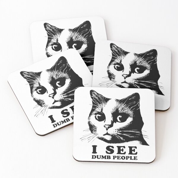 Item preview, Funny Cat Quote | I See Dumb People designed and sold by TMBTM.