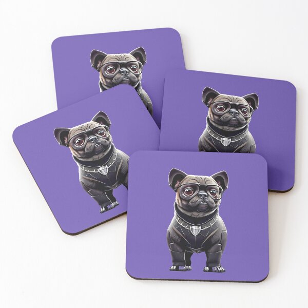 Item preview, Cute Black Pug in Panther Costume - Adorable Pug Dressed as a Fierce Jungle Cat designed and sold by Pawsitive Palette.