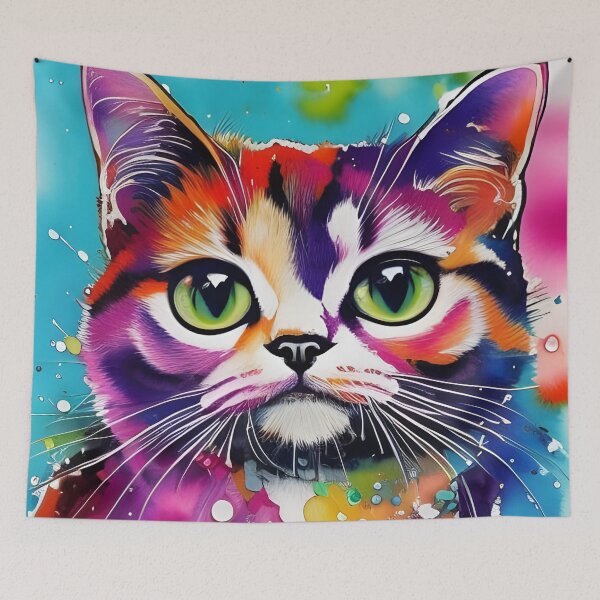 Item preview, Cute adorable colorful cat designed and sold by REALDesign-Shop.