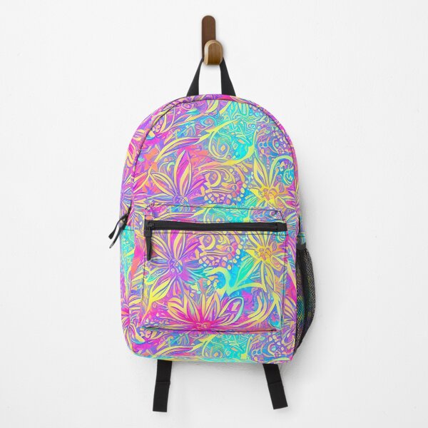Item preview, colorful flower doodles in spring vibes designed and sold by Blue-Fall.
