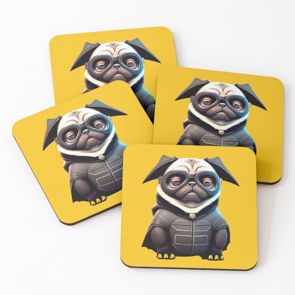 Item preview, Cute Pug in Bat Costume - Adorable Pug in Bat Suit Design designed and sold by Pawsitive Palette.