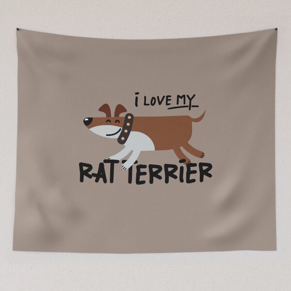 Item preview, I love my rat terrier, cute dog designed and sold by stripedcarpet.