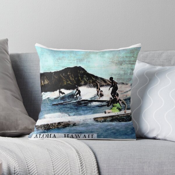 1936 Aloha Hawaii Throw Pillow