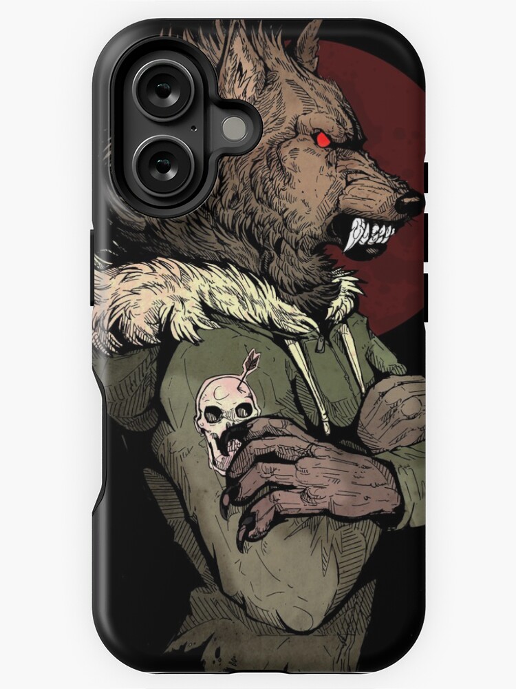 Thumbnail 1 of 4, iPhone Case, Wolf Rising Brown designed and sold by WOLFSKULLJACK.