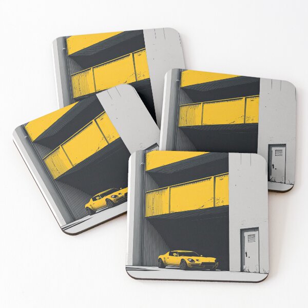 Item preview, Coche amarillo frente a un edificio por IA generativa designed and sold by aicanfeel.