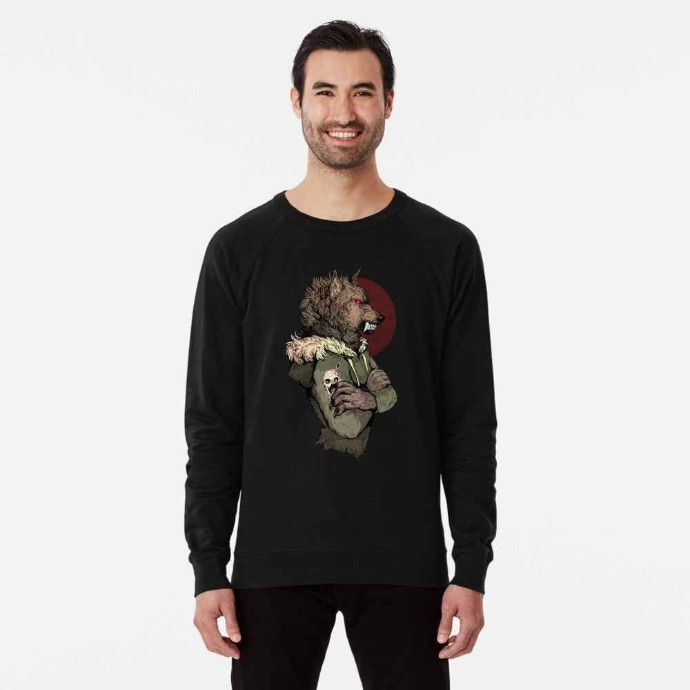 Item preview, Lightweight Sweatshirt designed and sold by WOLFSKULLJACK.