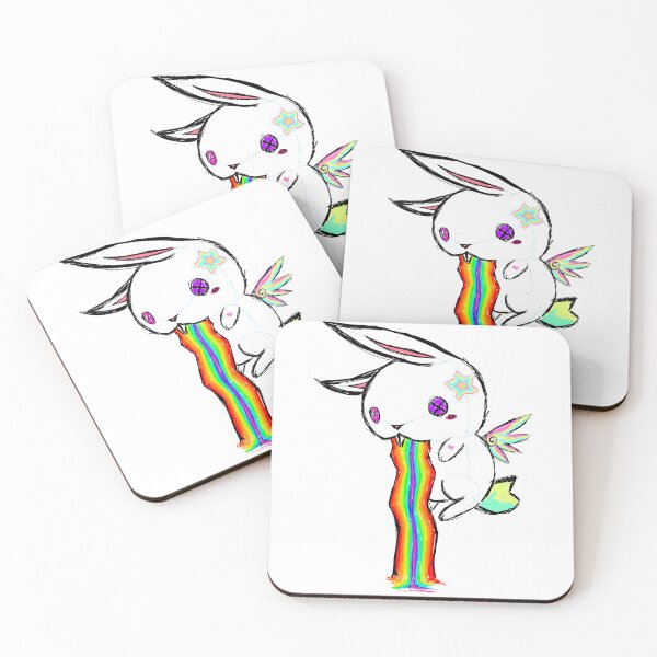 Item preview, Rabbit Rainbow Vomit Plush designed and sold by RandomTangles.