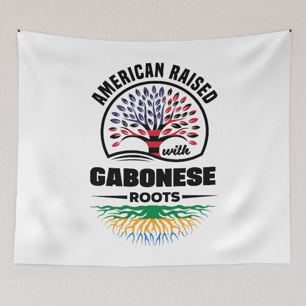 Item preview, American Raised With Gabonese Roots Gabonese Gabonesey Flag designed and sold by ShopTheStyle.
