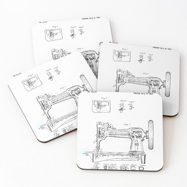 Item preview, Singer Sewing Machine Pattern Poster designed and sold by Sintija BILIKA.