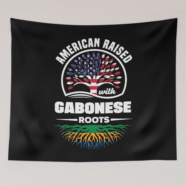 Item preview, American Raised With Gabonese Roots Gabonese Gabonesey Flag designed and sold by ShopTheStyle.