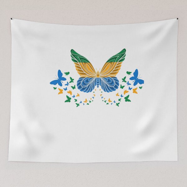 Item preview, Gabonese Gabon Gabonese Flag Butterflies designed and sold by ShopTheStyle.