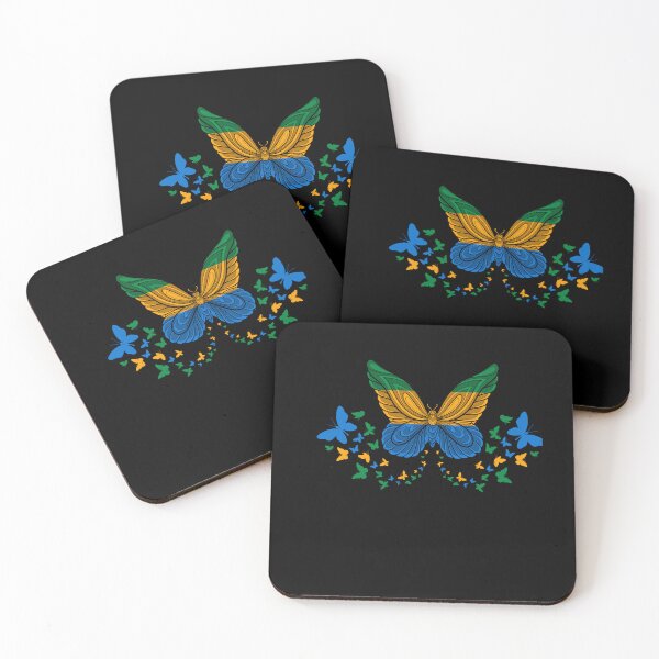 Item preview, Gabonese Gabon Gabonese Flag Butterflies designed and sold by ShopTheStyle.