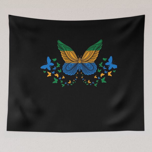 Item preview, Gabonese Gabon Gabonese Flag Butterflies designed and sold by ShopTheStyle.