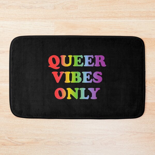 Item preview,  LGBT rights slogan - Queer Vibes Only rainbow colors designed and sold by Inspirationmotivation.