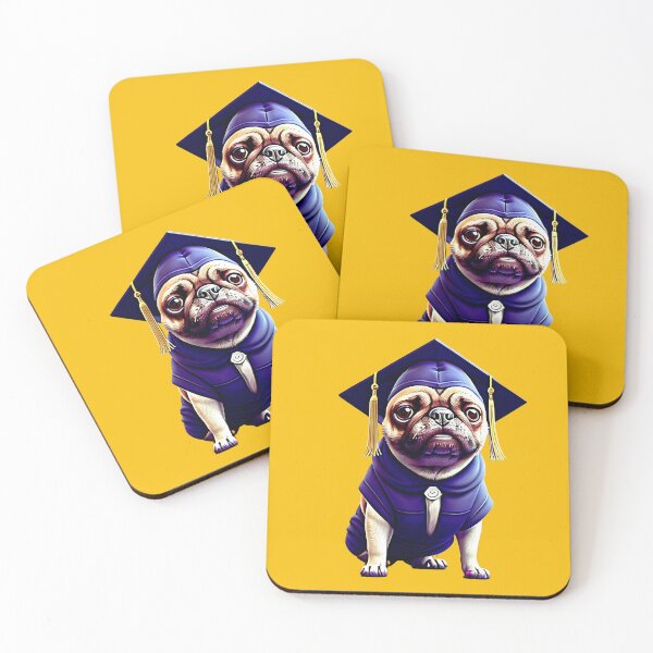 Item preview, Congrats Graduation Pug - Adorable Pug in Convocation Suit designed and sold by Pawsitive Palette.