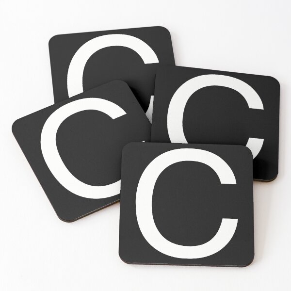 Item preview, Helvetica C in white designed and sold by winterwinter.