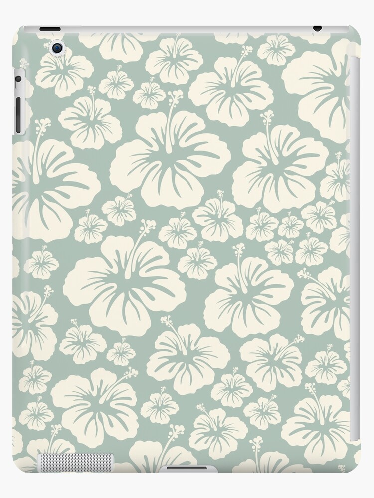 sage green hibiscus tropical aloha Hawaii coconut girl aesthetic iPhone  case | iPad Case & Skin