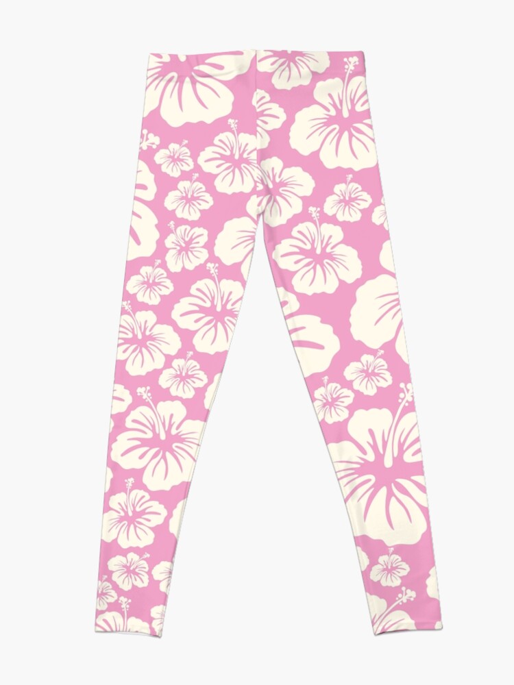 pink hibiscus tropical aloha Hawaii coconut girl aesthetic iPhone case |  Leggings