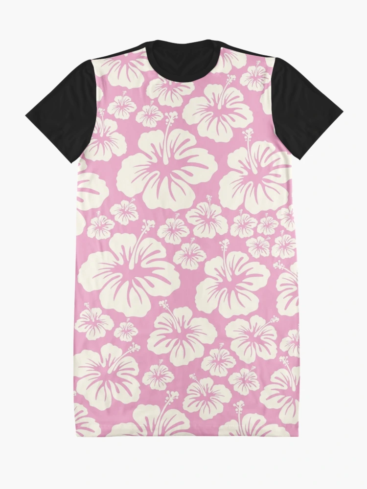 pink hibiscus tropical aloha Hawaii coconut girl aesthetic iPhone case  Graphic T-Shirt Dress for Sale by blomastudios