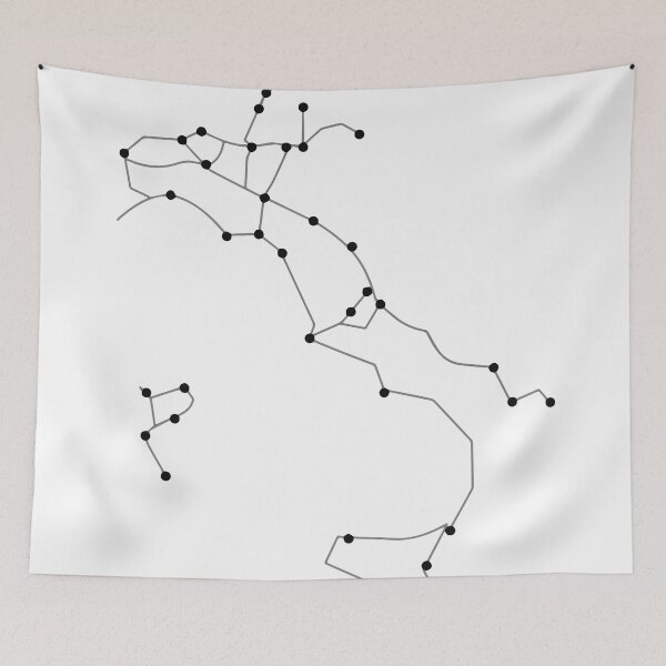 Item preview, Italy minimalistic road map designed and sold by StengelArt.