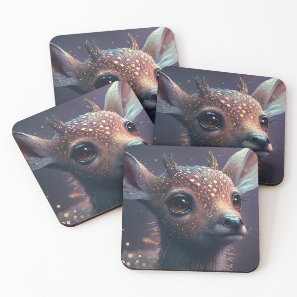 Item preview, Cure fawn baby deer in space designed and sold by artyficial-.