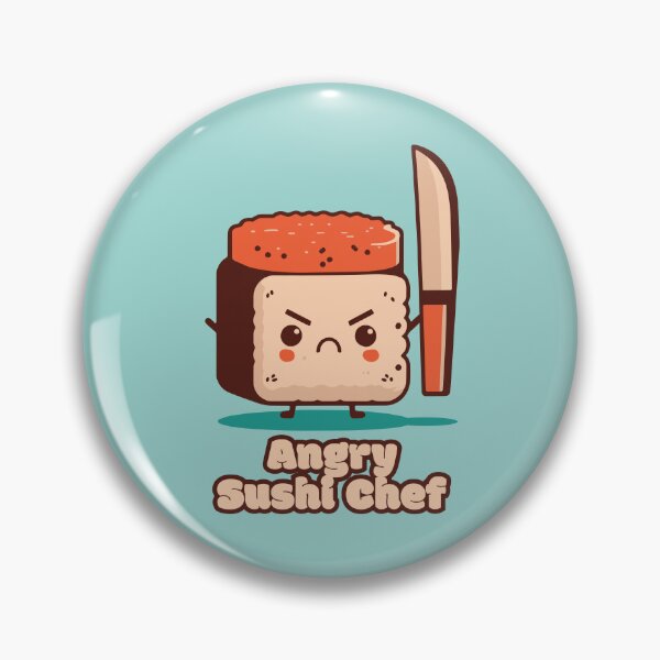Item preview, Angry Sushi Chef - Angry Sushi with a knife  designed and sold by RoboRaphael.