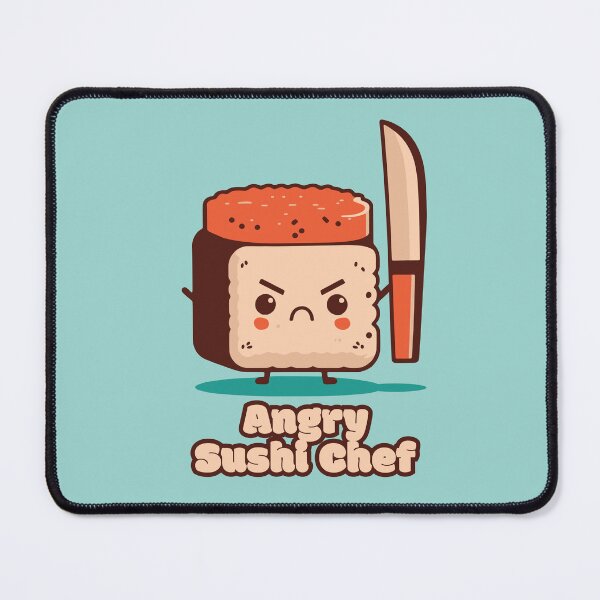 Item preview, Angry Sushi Chef - Angry Sushi with a knife  designed and sold by RoboRaphael.