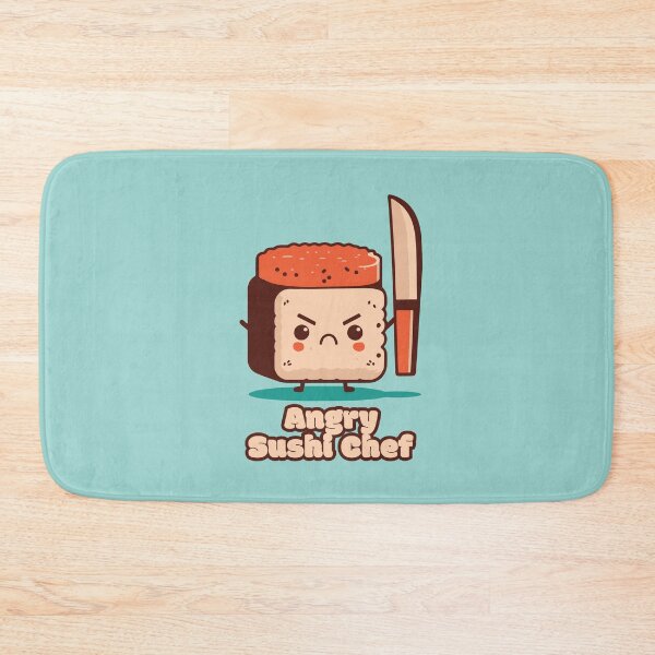 Item preview, Angry Sushi Chef - Angry Sushi with a knife  designed and sold by RoboRaphael.