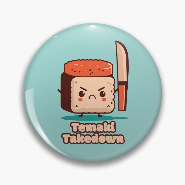 Item preview, Temaki Takedown - Angry Sushi with a knife  designed and sold by RoboRaphael.
