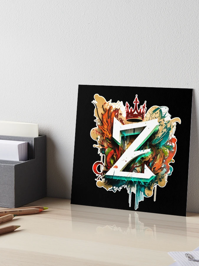 Graffiti letter Z with crown
