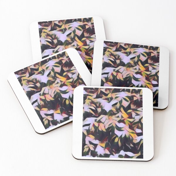 Item preview, Leaf Pattern - Azalea Leaves in Winter Park, Orange and Pink Pattern designed and sold by GalleryNora.