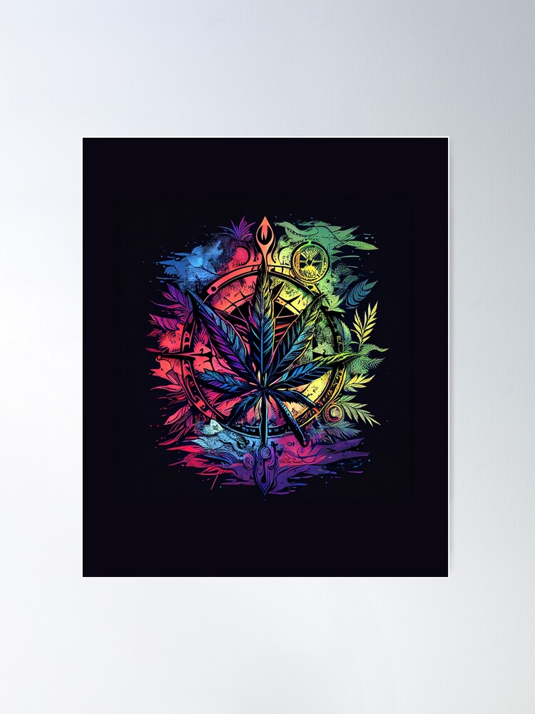 アート・デザイン・音楽 CANNABIS HIGH Pop Art Cannabis Art Print by Art-Syndicate - Fy