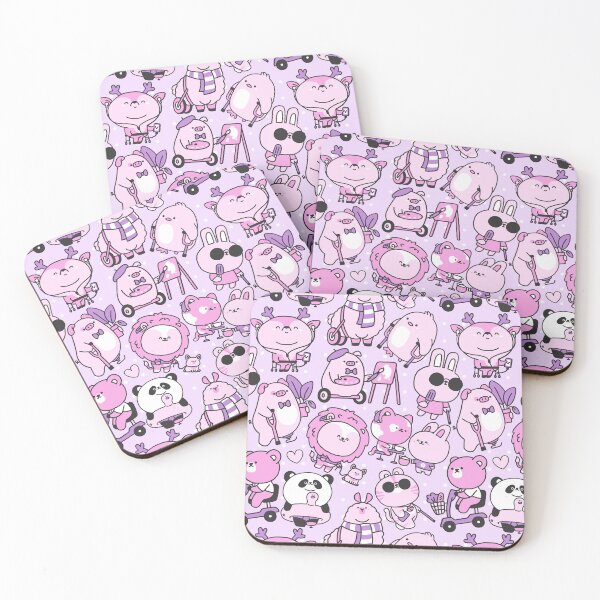 Item preview, Disabled & Cute - Seamless Pattern Pink | designed and sold by MadeByBeata.