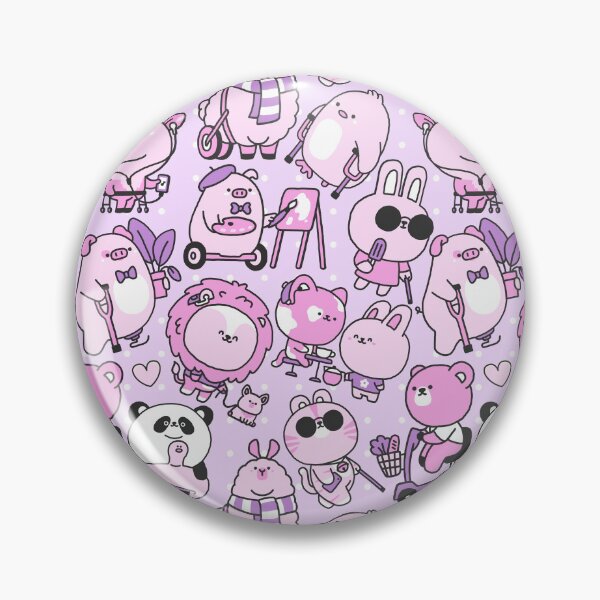 Item preview, Disabled & Cute - Seamless Pattern Pink | designed and sold by MadeByBeata.